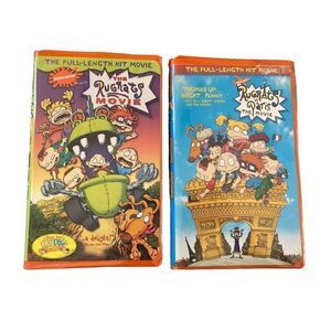 Rugrats The Movie Duo Rugrats In Paris VHS Tape Vintage Movie Y2K 90s Electronic